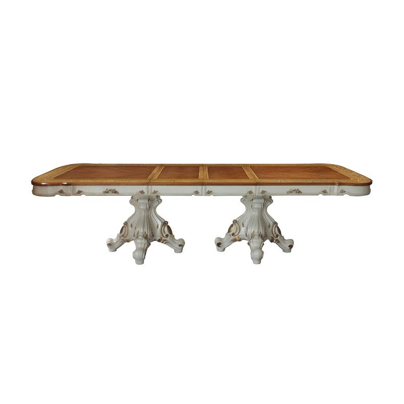 Deveraux Antique Pearl and Cherry Oak Dining Table