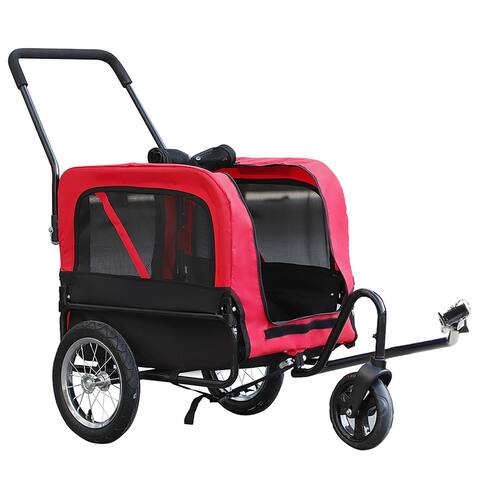 Aosom 2-in-1 Small-Dog Bike Trailer and Bike Stroller, Dog Accessories