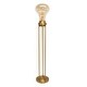 preview thumbnail 2 of 6, Glass 55" Light Bulb Floor Lamp, Gold 53.0"H - 11.0" x 11.0" x 53.0"
