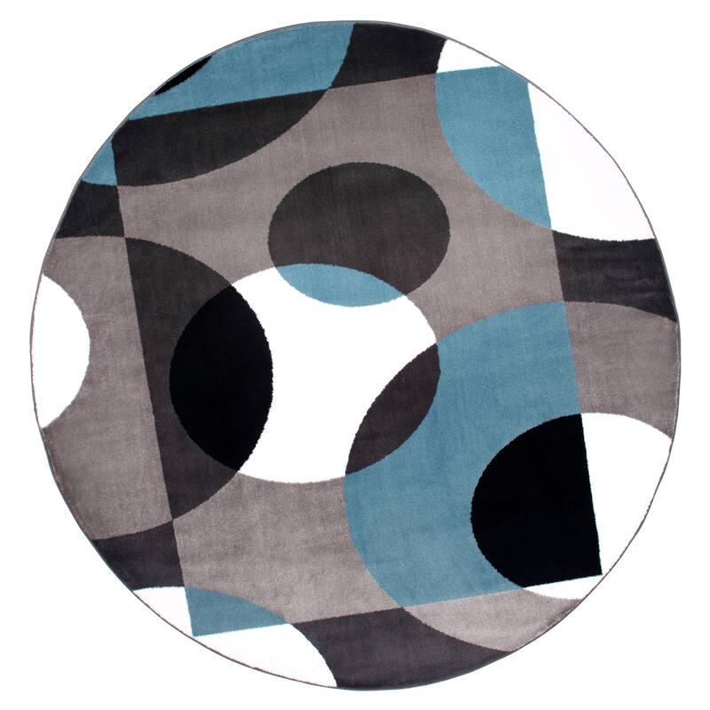 World Rug Gallery Modern Multicolored Geometric Area Rug