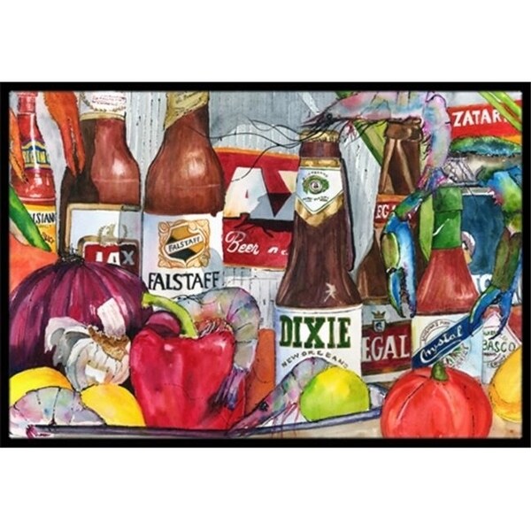 Carolines Treasures 1017JMAT 24 x 36 in. Orleans Beers and Spices Indoor Or Outdoor Mat