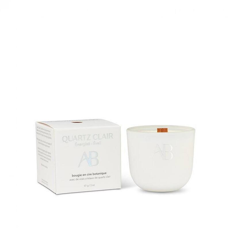 Mini Clear Quartz Crystal Candle