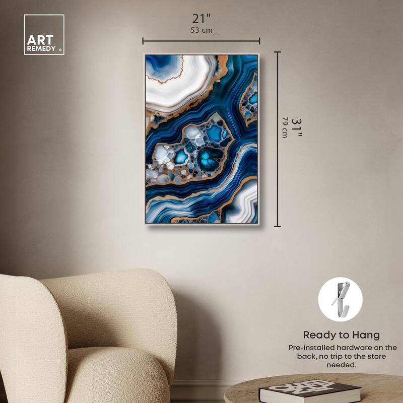 Azure Alveoli I Canvas by Art Remedy
