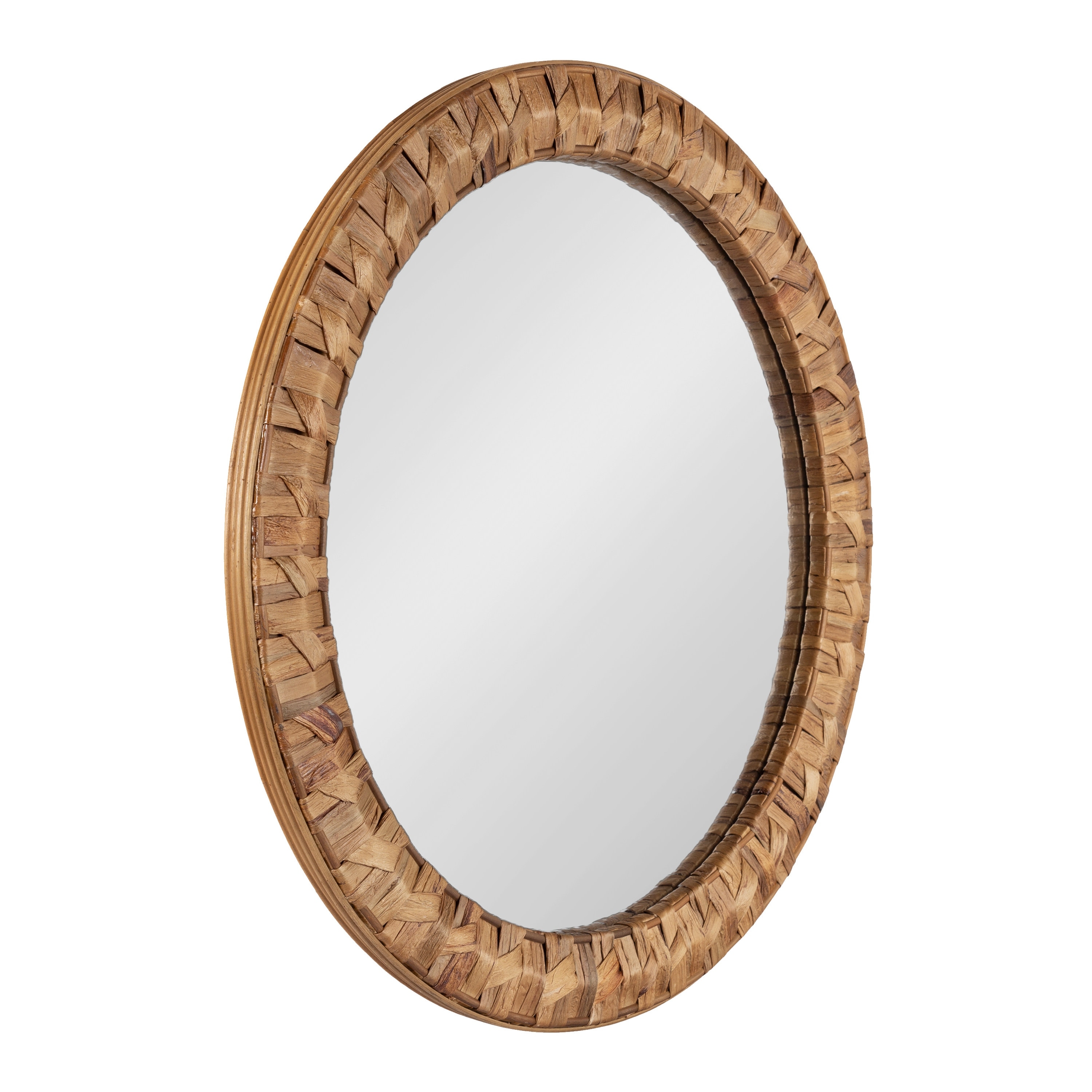 Kate and Laurel Laalima Woven Round Mirror - 26x26