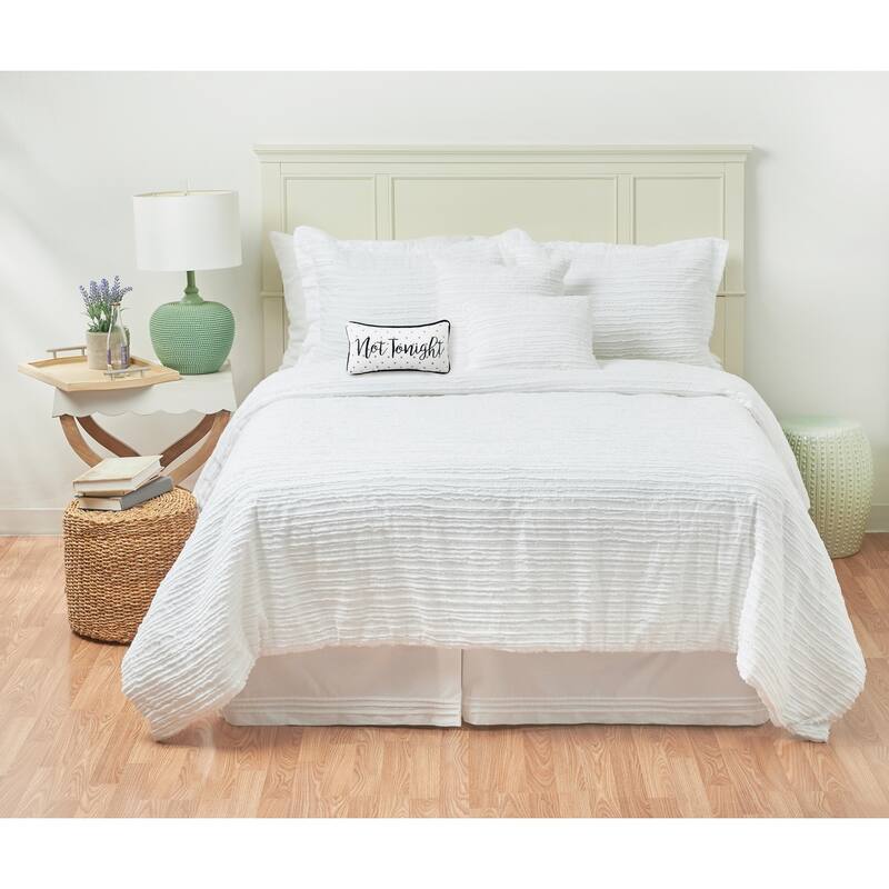 White Tailored Bed Skirt