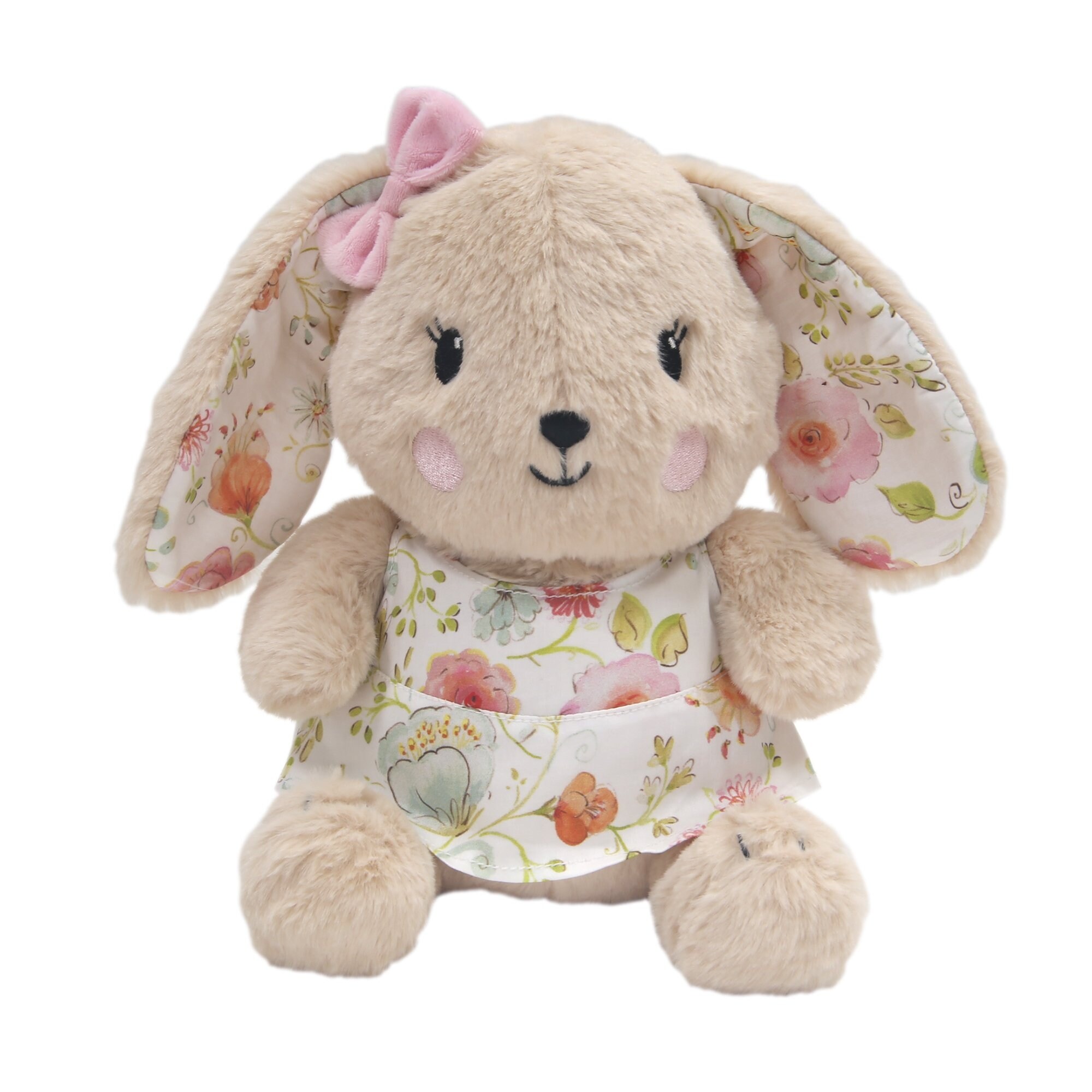 Get Wallpaper Shop Lambs Ivy Sweet Spring Plush Beige Bunny With Floral Print Desktop Wallpaper Free