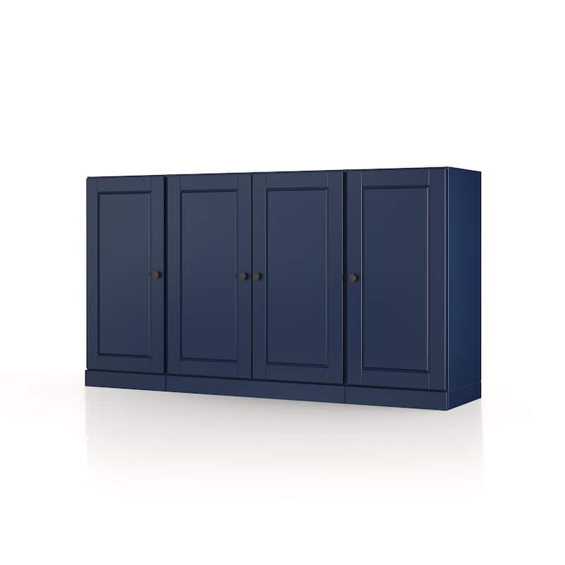 Palace Imports 100% Solid Wood 65" Sideboard with Solid Doors, 2-Drawers and Adjustable Shelves