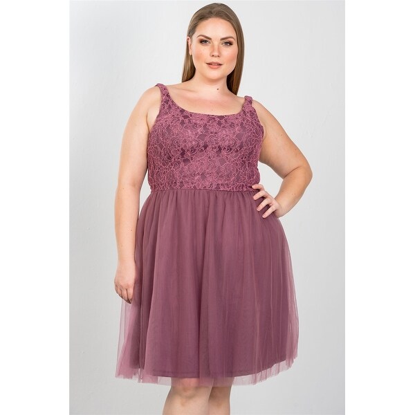 lace top tulle midi dress