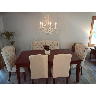 Furniture of America Telara Contemporary Tufted Wingback ...