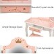 preview thumbnail 27 of 25, Girls Vanity Table with Mirror and Drawer