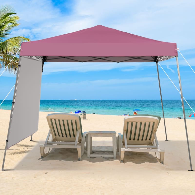 Ainfox 8 x 8 ft Pop-up Canopy Tent, Outdoor Gazebo for Beach, Sun Shade