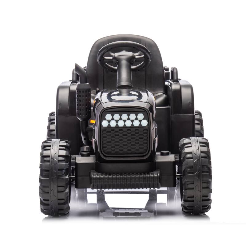 Ride on Tractor,Trailer,24VBattery Powered Electric Toy,200w*2motor 1.86-4.97MPH,Remote Control,3 speed adjustable,LED,safe belt