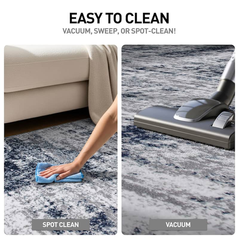 World Rug Gallery Distressed Abstract Area Rug