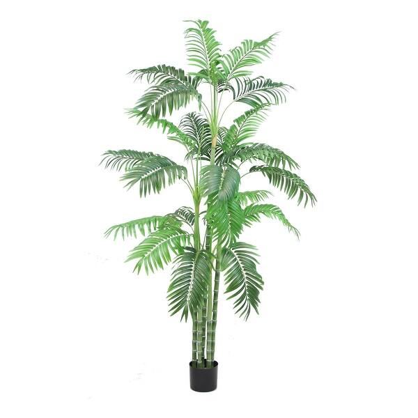 The Mod Greenhouse Artificial Golden Palm Tree in Black Matte Planter's Pot On Sale Bed Bath