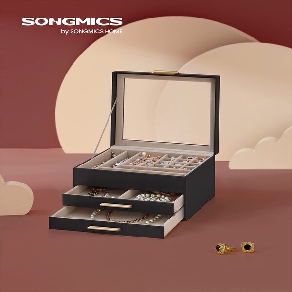Jewelry Box with Glass Lid - Bed Bath & Beyond - 40834348