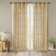 preview thumbnail 15 of 83, Madison Park Westmont Fretwork Print Grommet Top Window Single Curtain Panel