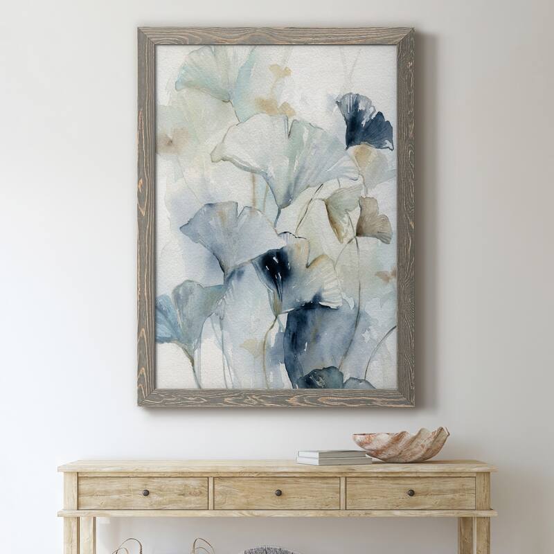 Indigo Ginkgo I-Premium Framed Canvas - Ready to Hang