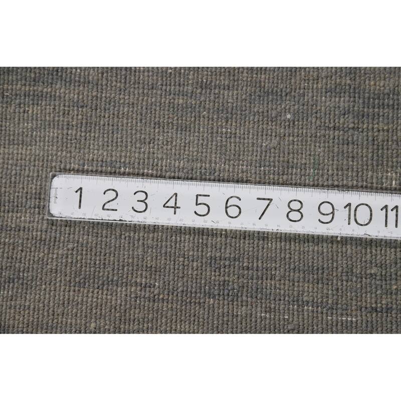 Hand Knotted Oriental 100% Wool Carpet Modern Modern Greys & Charcoal Gabbeh Area Rug - 5' 11'' X 4' 0''