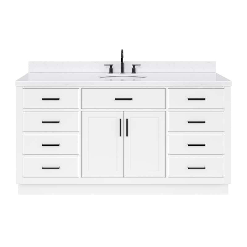 Ariel T066SCQOVO Hepburn 67" Free Standing Single Basin Vanity Set