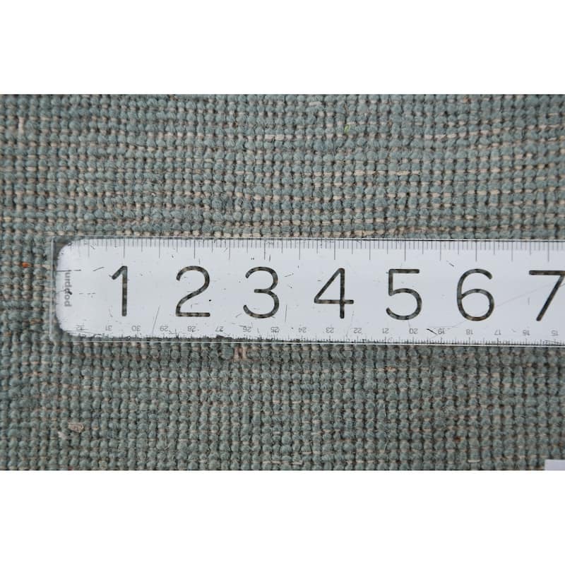 Hand Knotted Oriental 100% Wool Carpet Modern Solid Navy Blue & Blues Gabbeh Area Rug - 13' 0'' X 9' 10''