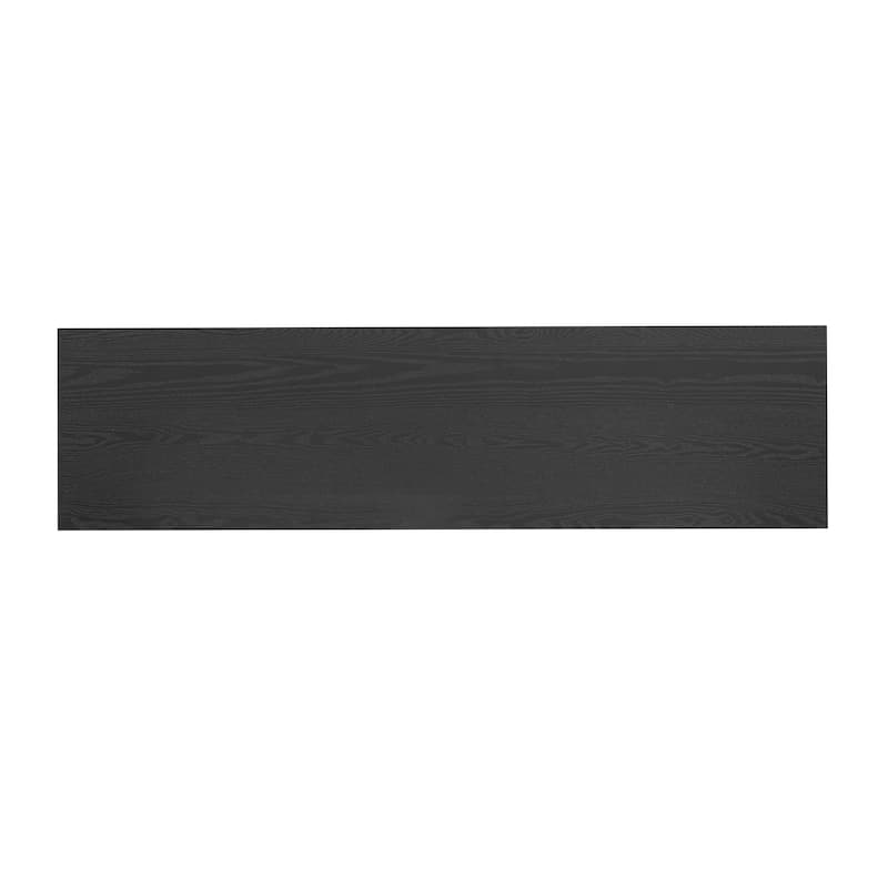 Roomfitters Modern Console Table with Arch Cutout Design, Ash Veneer Entryway Accent Table with Shelf