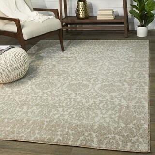 Daphnis Modern Damask Area Rug - Bed Bath & Beyond - 34817390