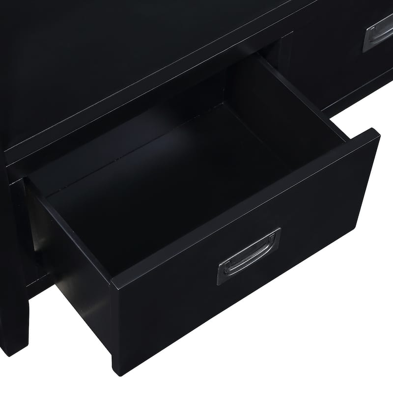 36'' Vintage Entryway Table with 4 Drawers and 1 Storage Shelf