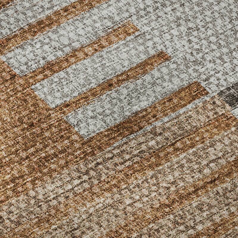 Premium Washable Super Soft Geo Stripe Mayfield Rug