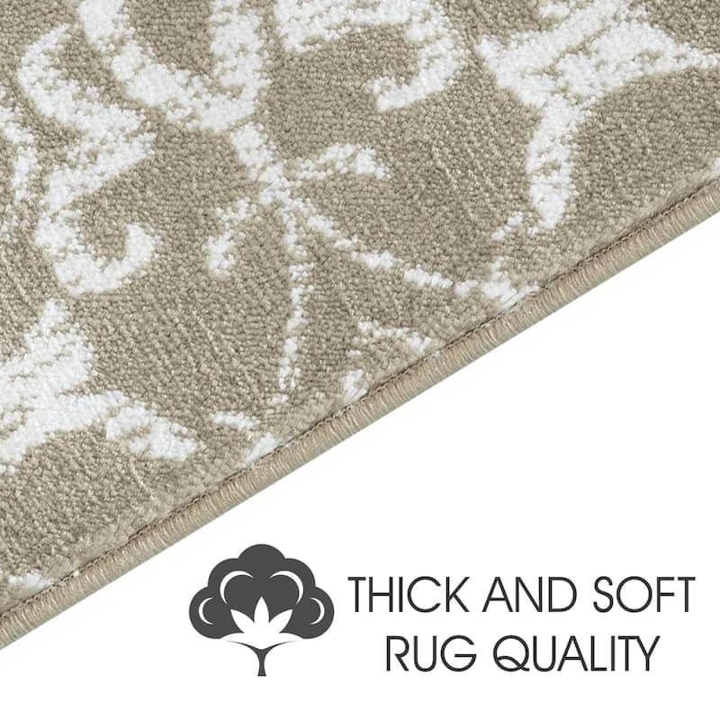 SUSSEXHOME Floral Collection Stair Treads 9 in. x 28 in.