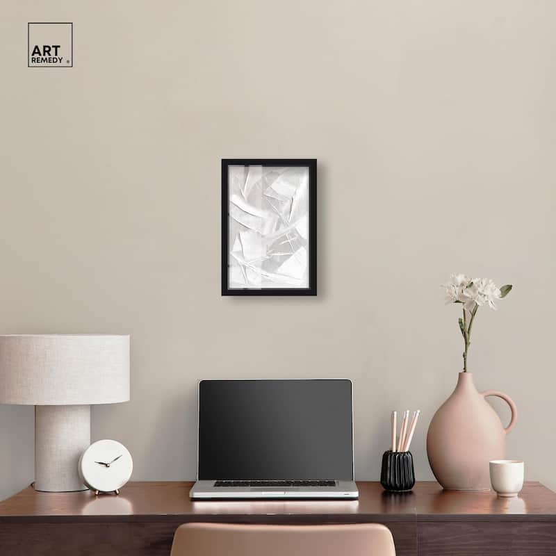 Thick White Texture II Shadowbox by Art Remedy