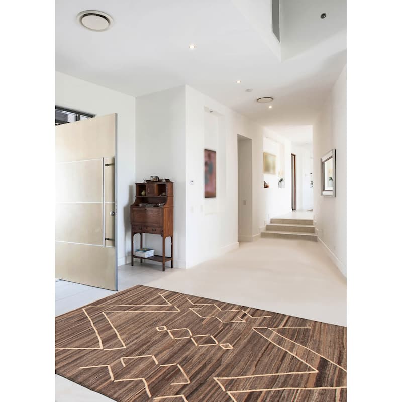 Sivas Brown Kilim 6'8" x 9'8" - 6'8 x 9'8