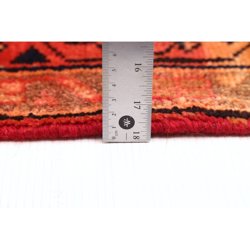 ECARPETGALLERY Hand-knotted Andelz Red Wool Rug - 4'5 x 9'11