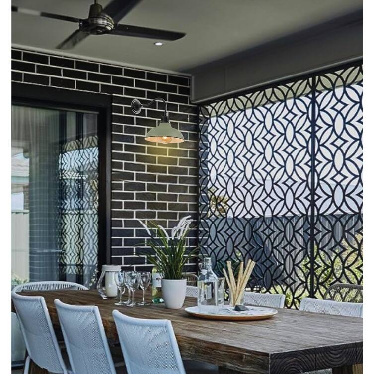 1 Light wall sconce matte Olive green/Black led light metal wall light