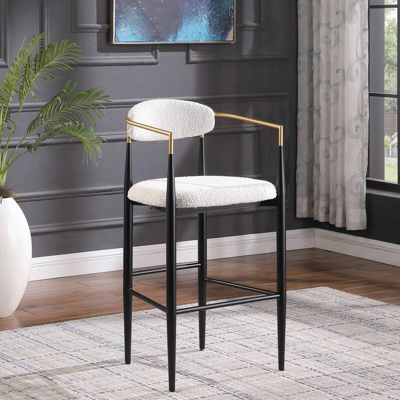 Modern Counter Stool Set - Comfortable, Sturdy Iron Frame