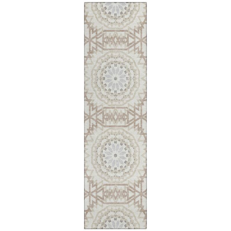 Machine Washable Indoor/ Outdoor Chantille Boho Moroccan Rug
