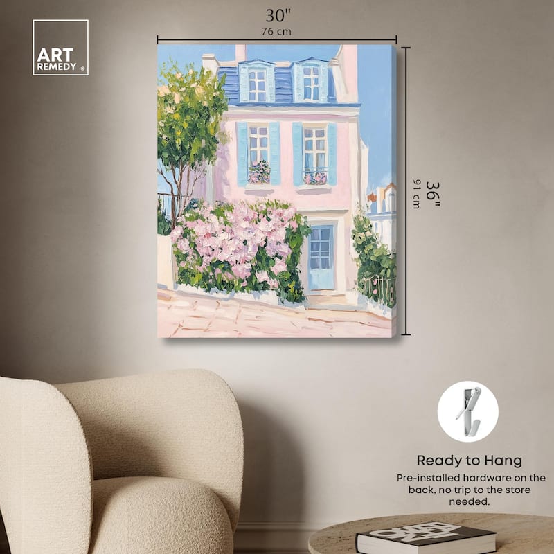 Rosy Residence Canvas by Art Remedy, Gallery Wrapped