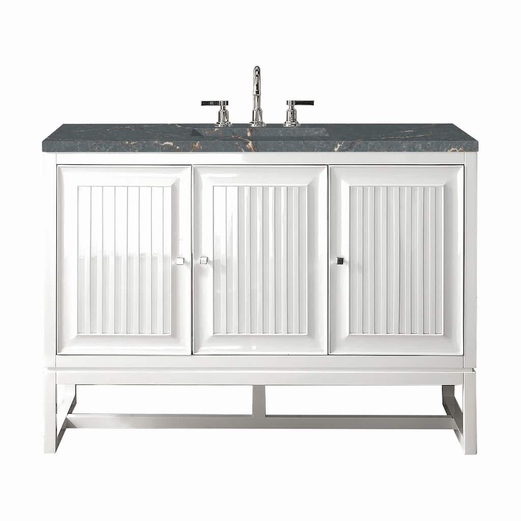 James Martin Vanities E645-V48-3PBL Athens 48" Single Basin Poplar