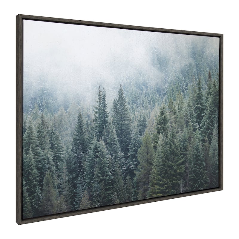 Kate and Laurel Sylvie Evergreen Dream 2 Framed Canvas by Emiko and Mark Franzen