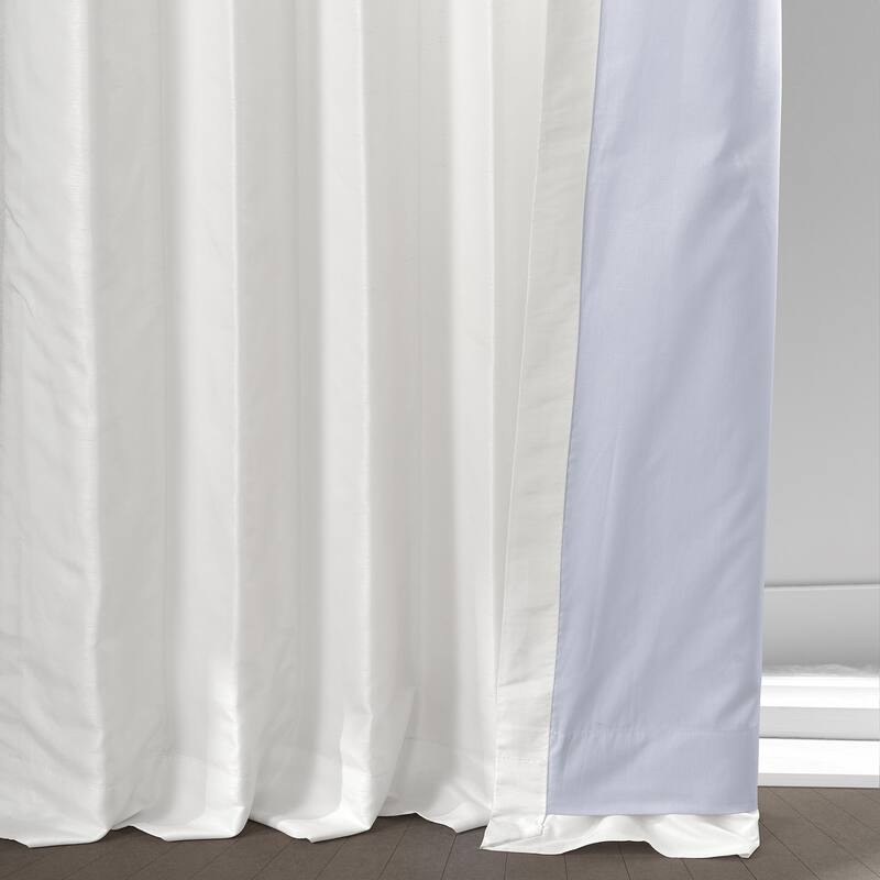 Exclusive Fabrics Blackout Textured Faux Dupioni Silk Curtains (1 Panel) - Luxurious Elegance and Superior Light Control