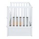 preview thumbnail 8 of 12, Toddler Bed Crib with Safety Guardrail and Drawers and 3 Height Options for Boys Girls, Wooden Slat Support Easy Assembly, White