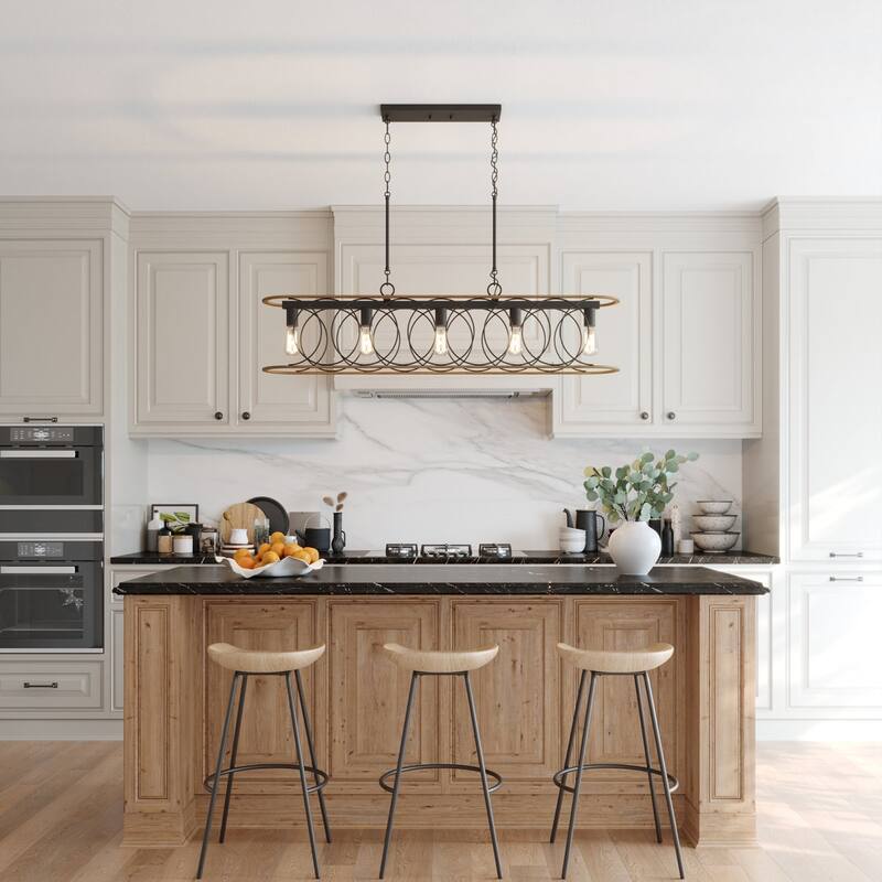 Acroma 5 - Light Kitchen Island Square / Rectangle Chandelier
