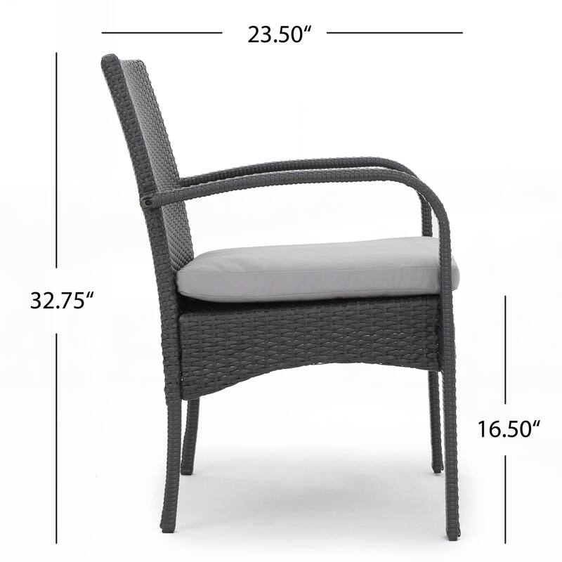 outdoor PE WICKER DINING CHAIR ,SET OF 2 PCS