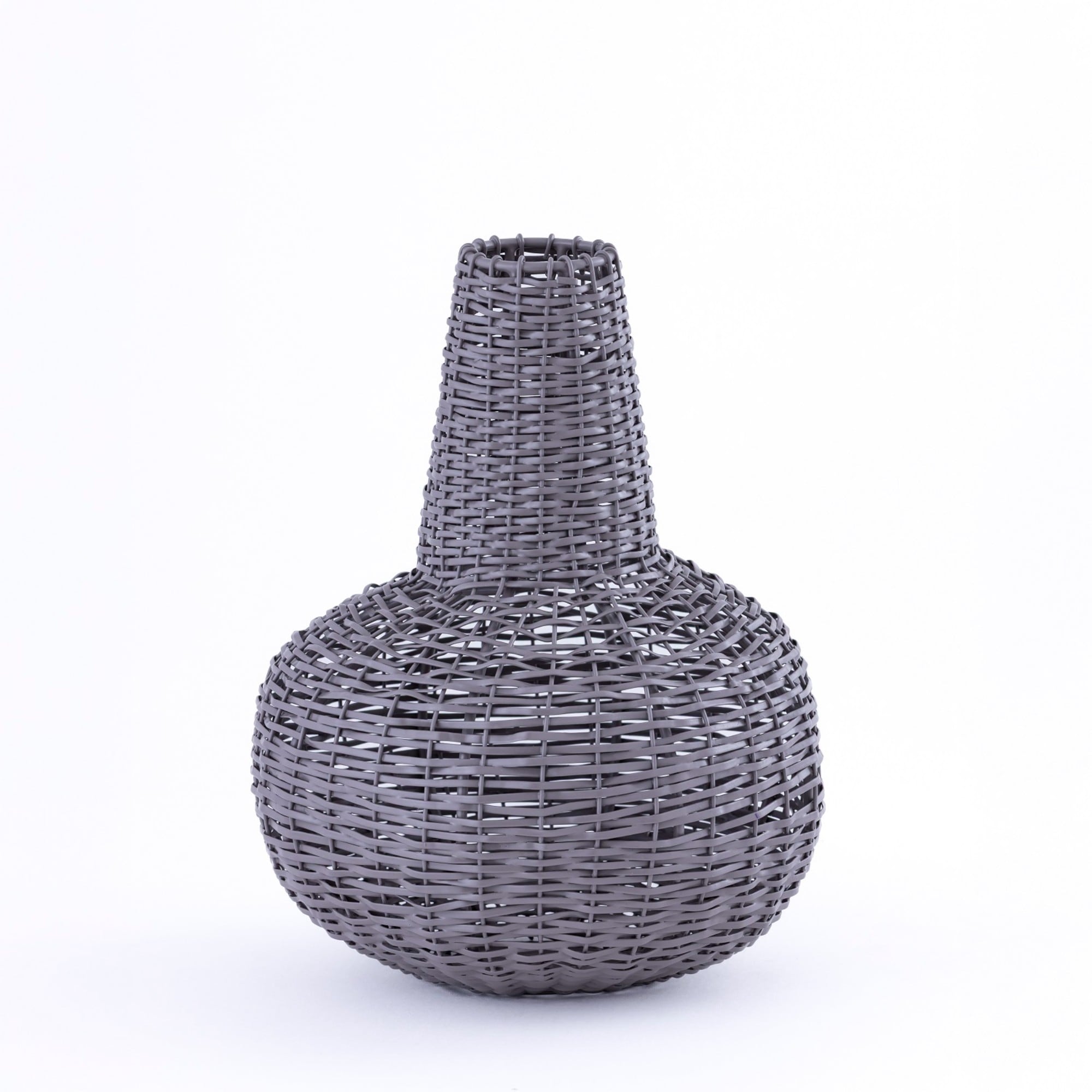 Curved Gourd Inspired Shaped Vase - 12.25" - White