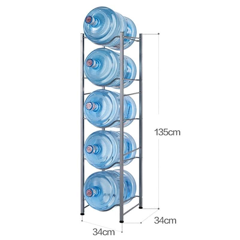 Heavy Duty Jug Holder Water Bottle Storage Rack, 4-Tier 5-Tier