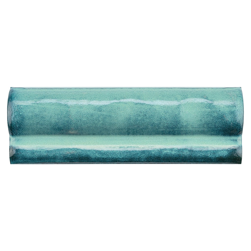 Merola Tile Antic Special Moldura Lava Verde 2" x 6" Ceramic Wall Trim - (1 Tile)