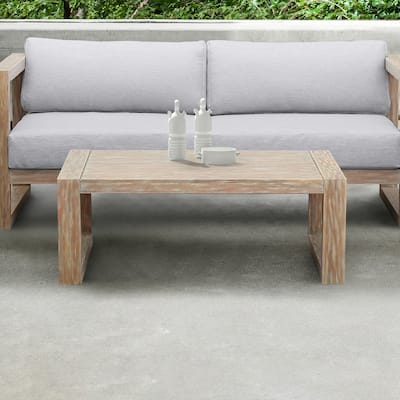 Paradise Solid Eucalyptus Wood 40.5" Outdoor Coffee Table