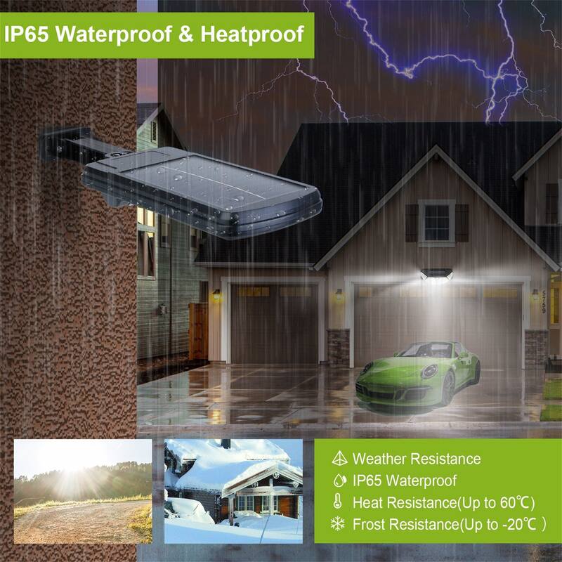Solar Powered Wall Lights 3 Modes Sensor Light