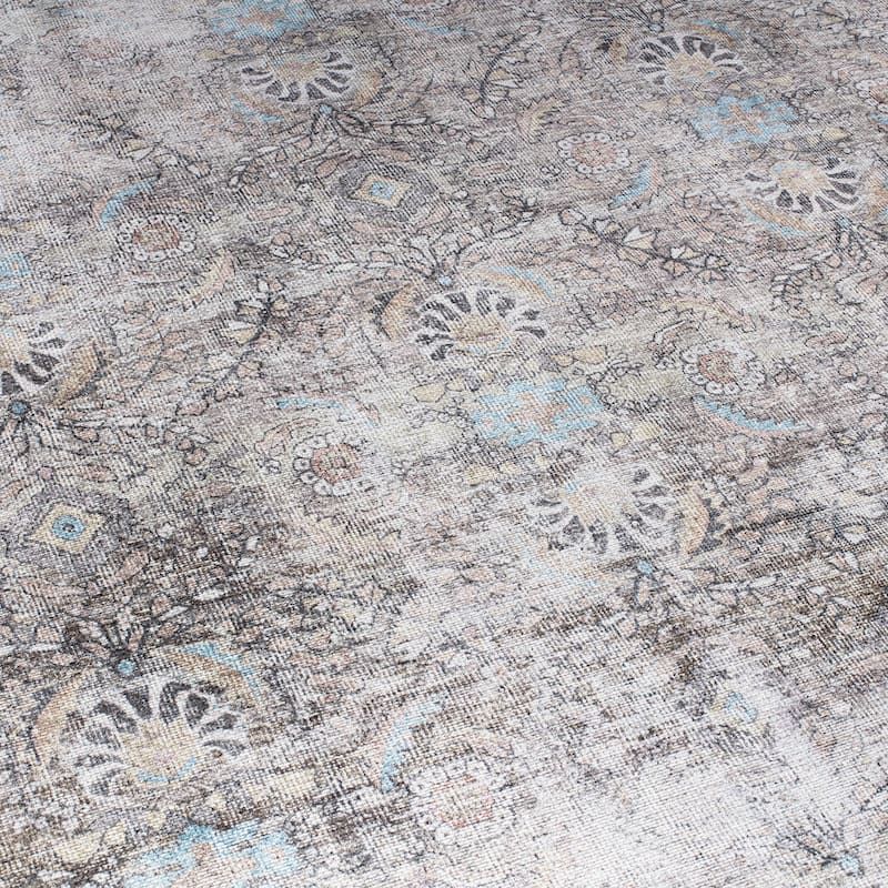 World Rug Gallery Vintage Inspired Machine Washable Non Slip Area Rug