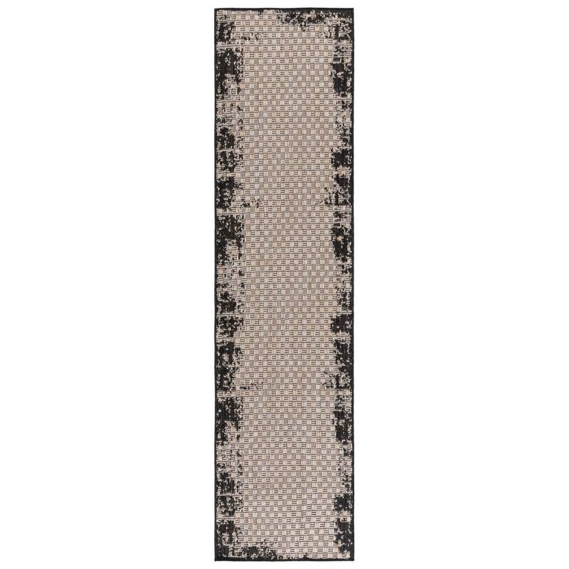 SAFAVIEH Beach House Moeko Transitional Rug - 2' x 8' Runner - Black/Beige
