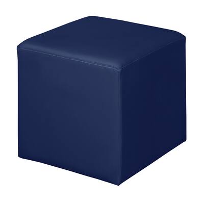 Jute Square Ottoman- Naval Blue
